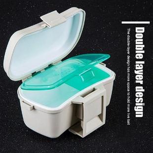 Live Two Layers Container Bait Tackle Fishing Boxes
