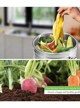 Compost Bin, Peel Bucket 适用于 Home Kitchen, Odorless Compo