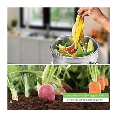 Compost Bin, Peel Bucket 适用于 Home Kitchen, Odorless Compo