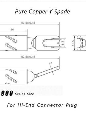 Monosaudio S900 4pcs Hifi Audio Y Spade Plug Speaker Termina