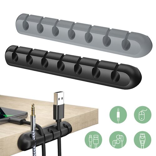 Round Cable Holder Protector Management Device Organizer Fin
