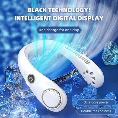 Hanging Neck Fan Portable Bladeless Fan Wearable Neckband