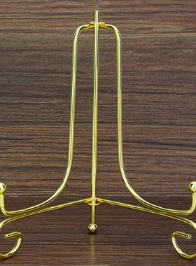 Iron Display Stand Gold Iron Easel Plate Display Photo Holde