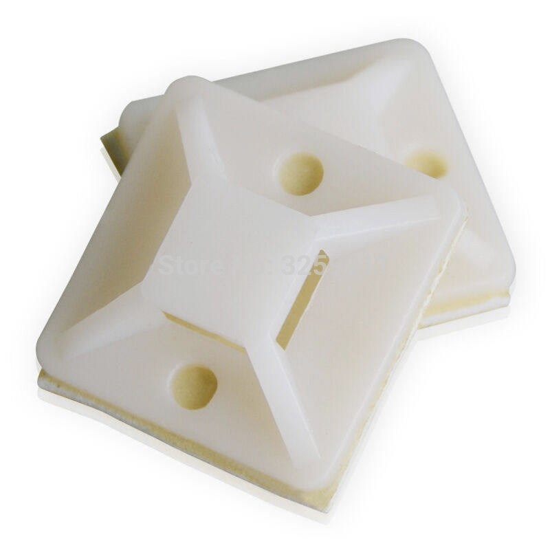 50PCS Self Adhesive Cable Tie Mounts 30 mm *30 mm Car Nylon