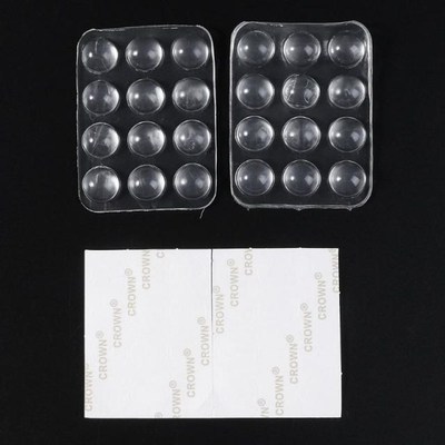24 Pcs Resin Mute Pads Door Knob Wall Collision Avoidance To