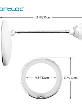 Extendable  LED 10X Magnifying Bathroom Wall Mounted  Mirror