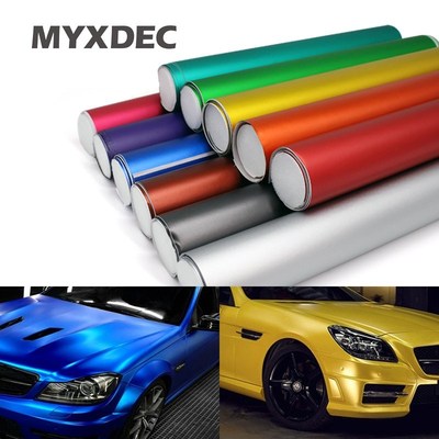 100*30CM Polymeric PVC Matte Chrome Vinyl Car Wraps Film Sti