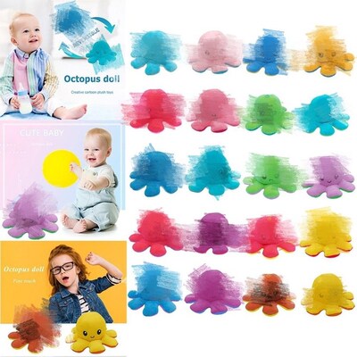 Reversible Flip octopus Plush Stuffed Toy Soft Animal Home