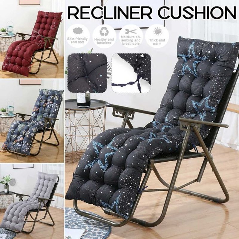 53x180cm Long Cushion Recliner Chair Cushion Thicken Foldabl