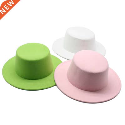 Women Wool Felt Hats White Wide Brim Fedoras for Wedding Par