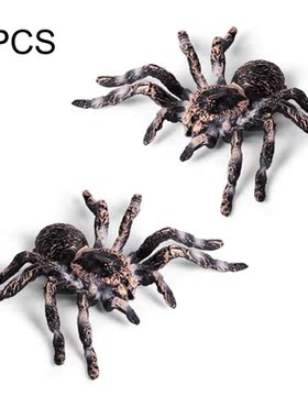 2pcs Artificial Spider Halloween Decoration Simulated