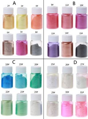 8 Colors 10g Epoxy Resin Colorant Powder Mica Pearlescent Pi