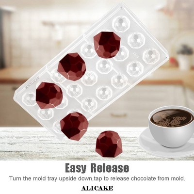 3D Polycarbonate Chocolate Sphere Molds Ball Tray Cake Form