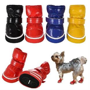 4pcs/set Yorkie Pet Winter Dogs Puppy Snow Dog Shoes