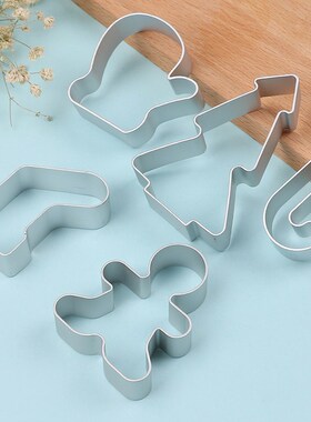 5pcs/set Christmas Cookie Cutter Tools Stainless Steel Ginge