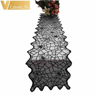 Halloween Decoration Lamp Shades Black Lace Spider Web Firep