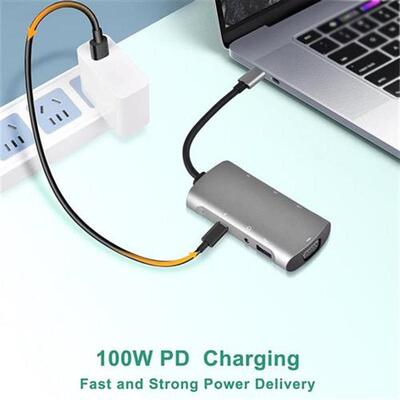 Dual Monitors Laptop Docking Station USB C Adapter 3 Ports U