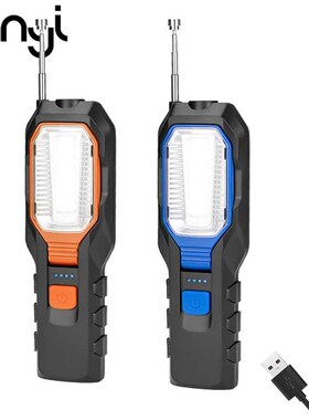 COB LED Flashlight 4 Modes Flashlamp Torch Built-in Battery