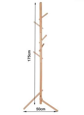 Clothes Rack Free Standing Wood Coat Rack Stand Hat Hanger w