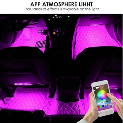Car LED Strip Lights, Aukora Bluetooth App Controller Inter