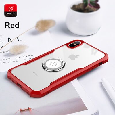 iPhone XR X XS Max Transparent Cover Magnetic car holder 360