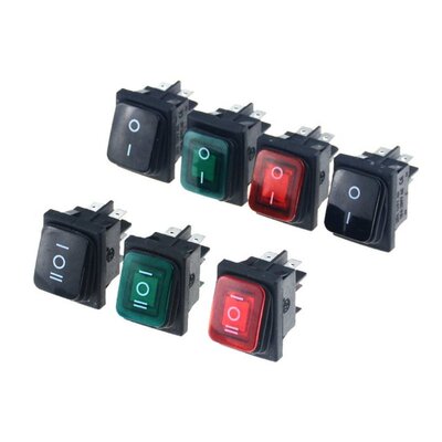 1PCS KCD2/KCD4 ON-OFF 16A/250V 4Pin/6P DPST Sealed Waterproo