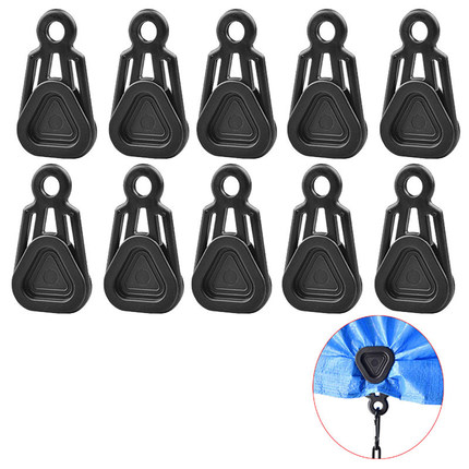 10pcs Heavy Duty Tent Clip Wind Rope Clamp Awning Pull