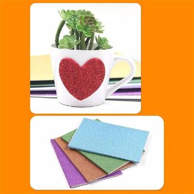 10Pcs/Pack A4 Powder Glitter EVA Foam Paper Sponge Sheet