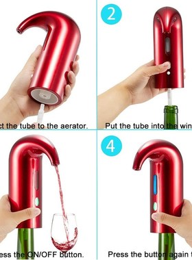 Wine Pourer Electric Aerator Decanter Portable USB Rechargea