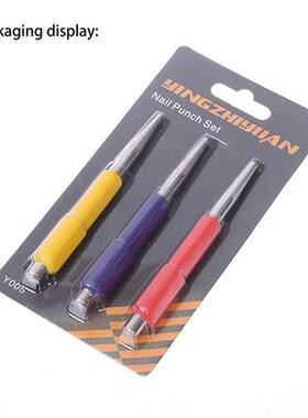 3Pcs Sample Punching Set Non-Slip Center Pin Punch Set Metal