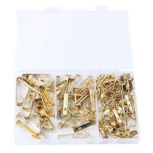 200PCS Photo Frame Hook Without Trace Gold With Nails DIY Ph