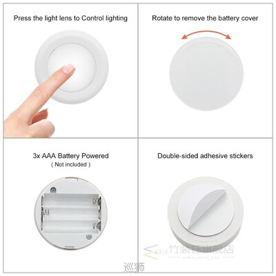 Wireless RGB RGBW LED Puck Light with Remote Control Under C