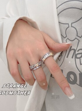 Diamond set ring disco zircon super flash fashion personalit