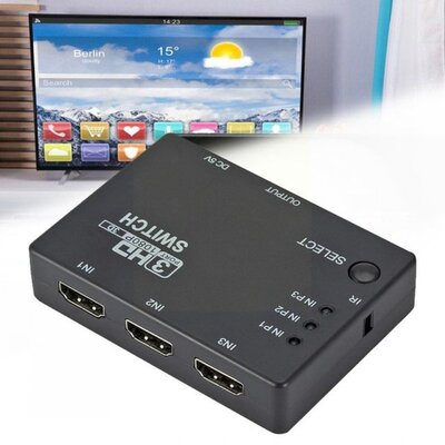 HD HDMI-compatible Adapter Splitter 3 In 1 Out Switcher HD C