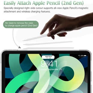 Case for iPad Air 4th Generation with Pencil Holder Book Le