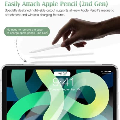 Case for iPad Air 4th Generation with Pencil Holder Book Le