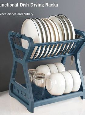 Kitchen Dish Drainer Drying Rack Holder Plates Cup