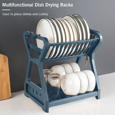 Kitchen Dish Drainer Drying Rack Holder Plates Cup