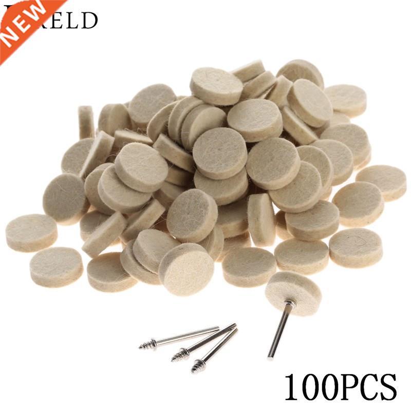 100Pcs 25mm Dremel Accessories Wool Felt Polishing Buffing W