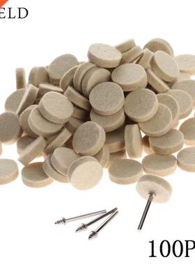 100Pcs 25mm Dremel Accessories Wool Felt Polishing Buffing W