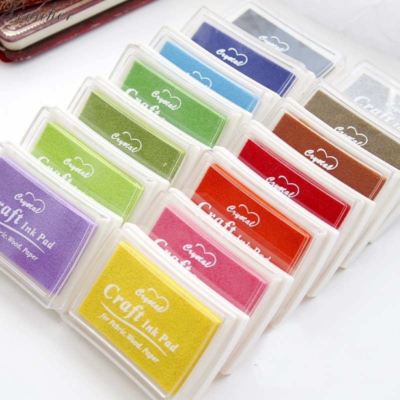 15 Ink Pad Colors DIY Craft Inkpad Handmade Oil Based Rubber