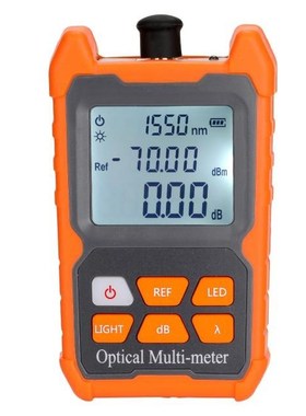 Portable Mini Fiber Optical  Wattmeter 8 Wavelengths with LE