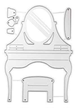 Dressing Table Metal Cutting Dies Stencil Scrapbooking DIY A