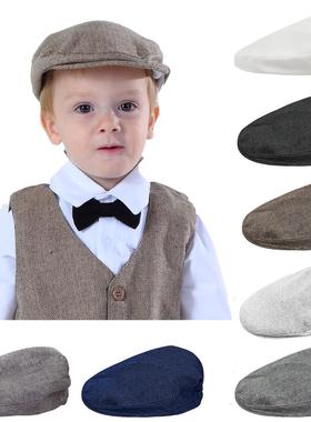 Baby Boys Herringbone Flat Hat Kids Vintage Drivers Hat Todd
