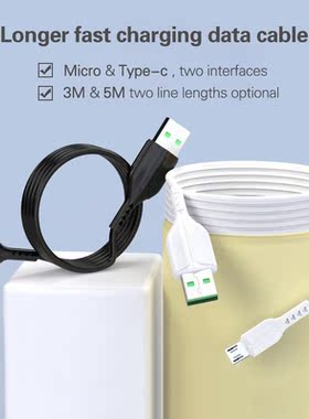 3m 5m Long Micro USB Type C Cable Phone Charger Cable USB C
