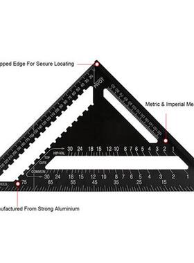 Roofing Tri-square Ruler 12 inch Rafter Angle Frame For Carp