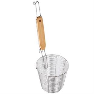 Metal Pasta Strainer Noodle Basket Frying Food Strainer
