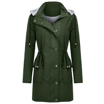 Fashion Women Jacket Raincoat Winter Long Coat Jacket Multi
