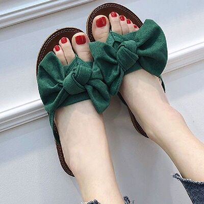 2022 Sandals For Women Beach Shoes Bow Slip On Gladiator