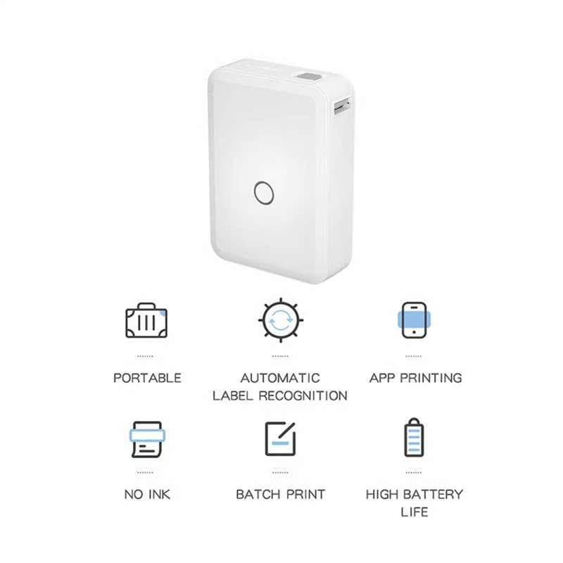 Wireless Label Printer Kit Portable Bluetooth-compatible Mak